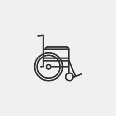 Fototapeta na wymiar Wheelchair vector icon illustration sign