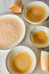 yellow plate utensil still life photography