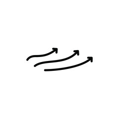 Fototapeta premium Wind, Air Solid Line Icon Vector Illustration Logo Template. Suitable For Many Purposes.
