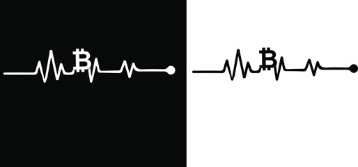 crypto t shirt design heartbit sign