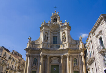 Fototapeta na wymiar Basilica Collegiata in Catania, Italy, Sicily