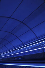 Interior of a corridor to a tube station