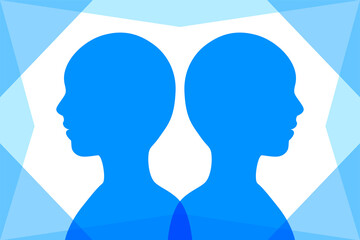 人 心理 脳 頭 シルエット ベクター AI