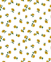 Seamless flowers pattern, floral print.
