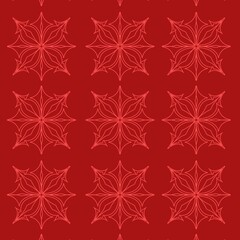 seamless pattern with snowflakes red