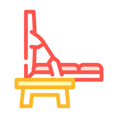 portable chair color icon vector. portable chair sign. isolated symbol illustration