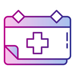 Obraz premium calendar and medical symbol