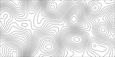 Abstract background vector with black and white color in texture art and wallpaper design in illustration . Topographic background and texture, monochrome image. 3D waves. Cartography Background .