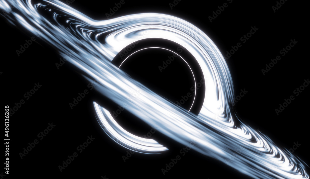 Wall mural black hole and stars and cloud fields in outer space.