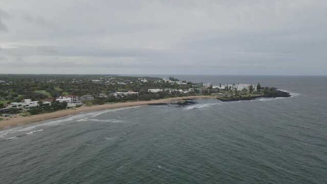 Aerial Of Bargara Coastal Community Near Bundaberg Queensland Australia - drone shot