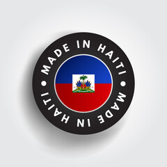 Made in Haiti text emblem badge, concept background