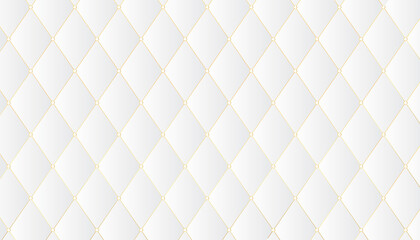 Abstract white and grey square pattern background with smooth gradient radial blur. Modern luxury gold line template wallpaper. - obrazy, fototapety, plakaty