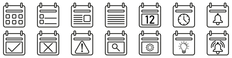 Set of calender icons