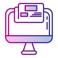 news and computer screen