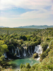 Fototapeta na wymiar Kravice waterfall in Ljubuski, Bosnia and Herzegovina
