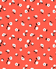 Seamless flowers pattern, floral print.
