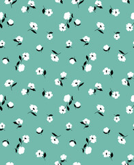 Seamless flowers pattern, floral print.
