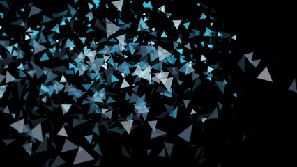 3D render triangular Abstract background for technology or science