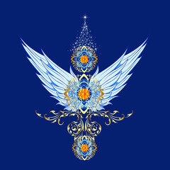 Vector illustration. Thai art pattern or Line Thai background wallpaper design texture.