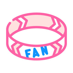 bracelet fan color icon vector. bracelet fan sign. isolated symbol illustration