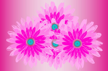 beautiful flower in full bloom, vector spring and summer background
