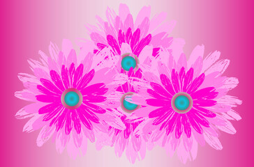 Obraz premium beautiful flower in full bloom, vector spring and summer background