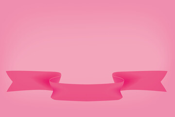 Ein große rosa Schleife auf rosa Hintergrund.