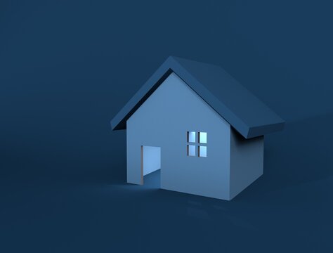 home 3d render home loan concept Real estate with house model 3d render illustration Image