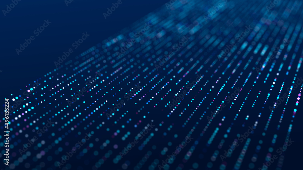 Poster abstract digital background science technology networks big data link 3d rendering.
