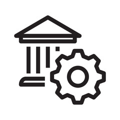 Bank settings app icon in simple style on white background.