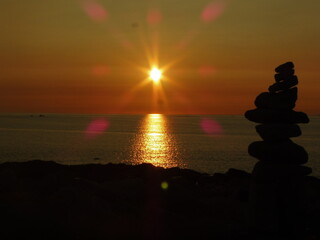 sunset over the sea