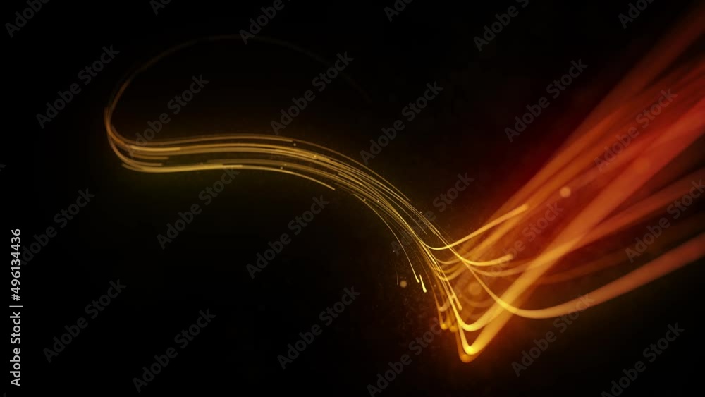 Poster abstract glowing 3d light strokes background/ 4k animation of an abstract looped wallpaper backgroun