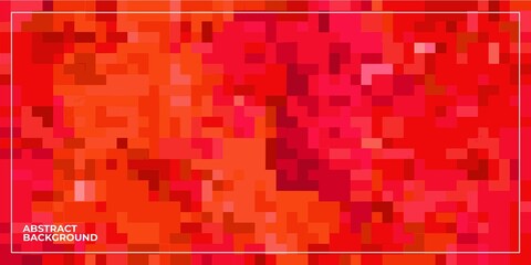 red abstract geometric pixel square tiled mosaic background