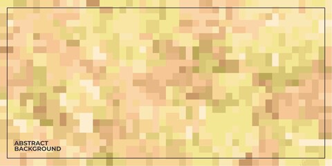 yellow abstract geometric pixel square tiled mosaic background