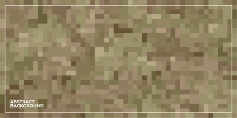 brown abstract geometric pixel square tiled mosaic background