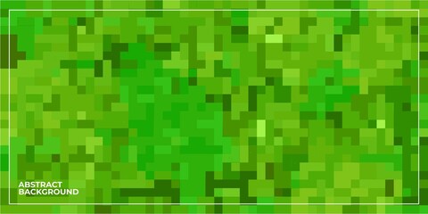 green abstract geometric pixel square tiled mosaic background