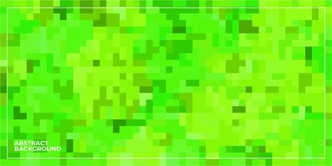 green abstract geometric pixel square tiled mosaic background