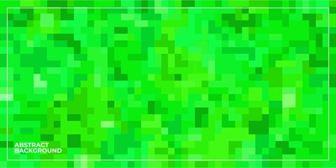 green abstract geometric pixel square tiled mosaic background