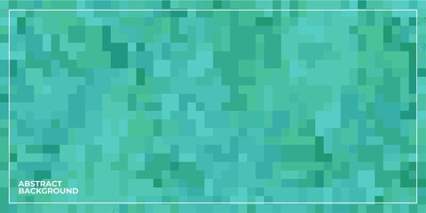 green abstract geometric pixel square tiled mosaic background