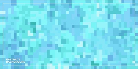 blue abstract geometric pixel square tiled mosaic background