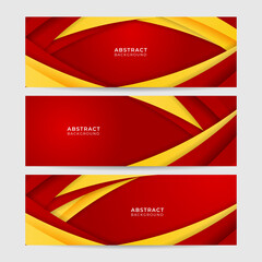 Obraz premium Modern abstract red orange yellow banner background design. Vector abstract graphic design banner pattern background template illustration.
