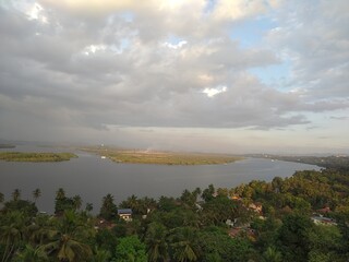clouds over the river