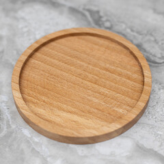 Wooden board on the table