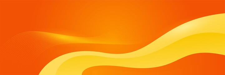 Modern orange yellow geometric abstract banner background design. Vector abstract graphic design banner pattern background template illustration.