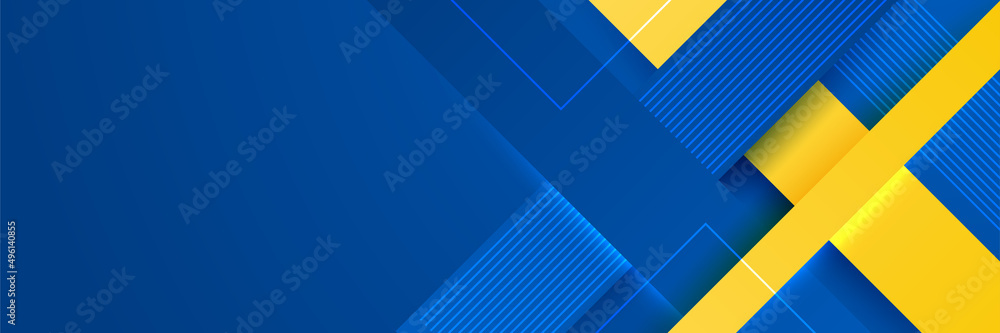 Wall mural blue and yellow orange background with stripes. vector abstract background texture design, bright po