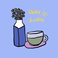 illustration of a cup of green tea