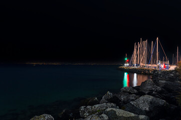 Port de Morges la nuit