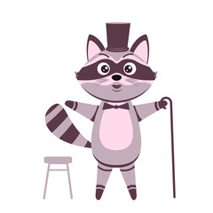 
Animals. Funny little raccoon. Vector drawing, background, design.