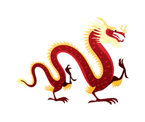Chinese Snake Dragon Composition