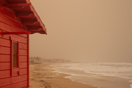 Vega Baja del Segura - Torrevieja - Calima en la Playa de la Mata